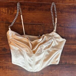 Oh Polly Ivory Satin Top